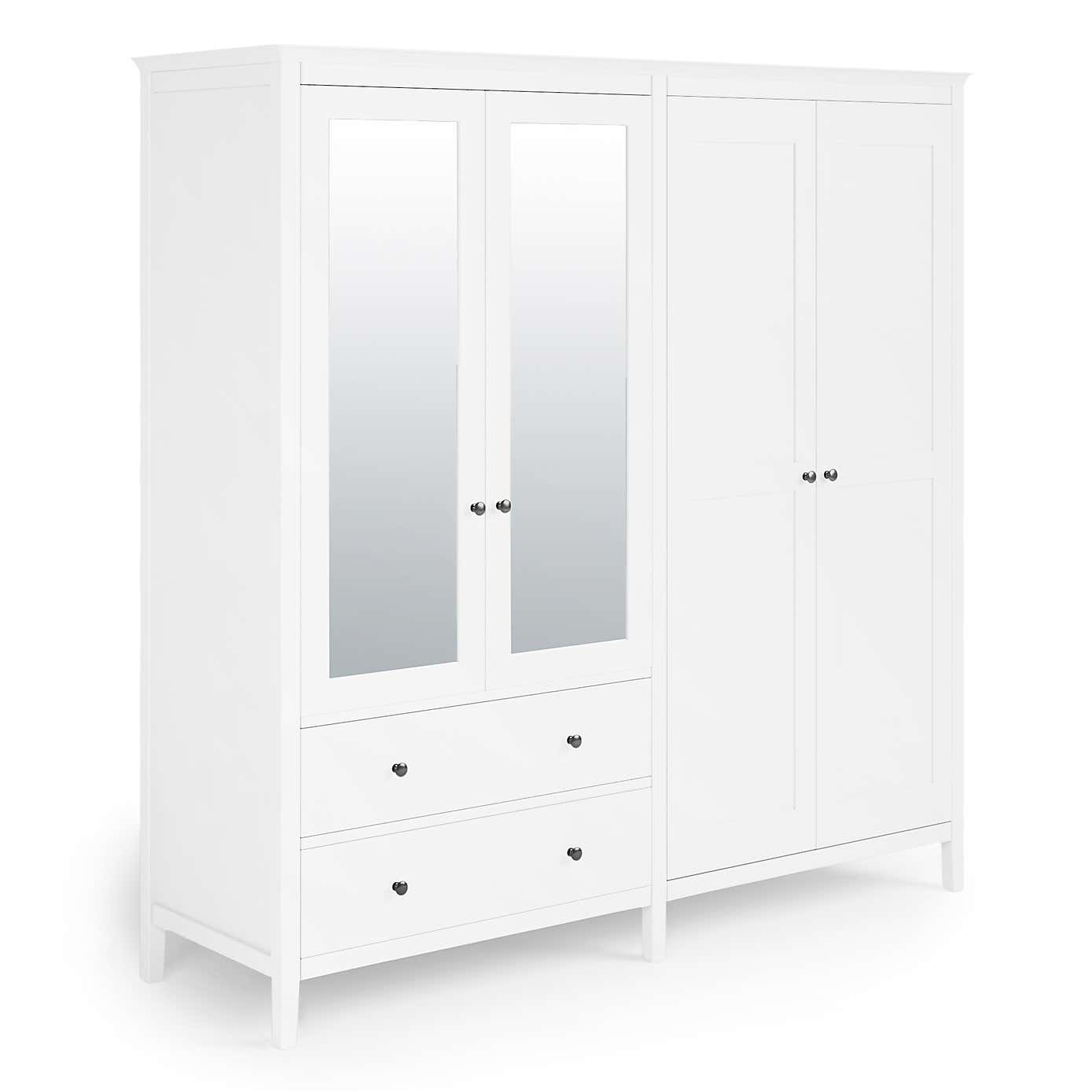 Lynton 4 Door Wardrobe White
