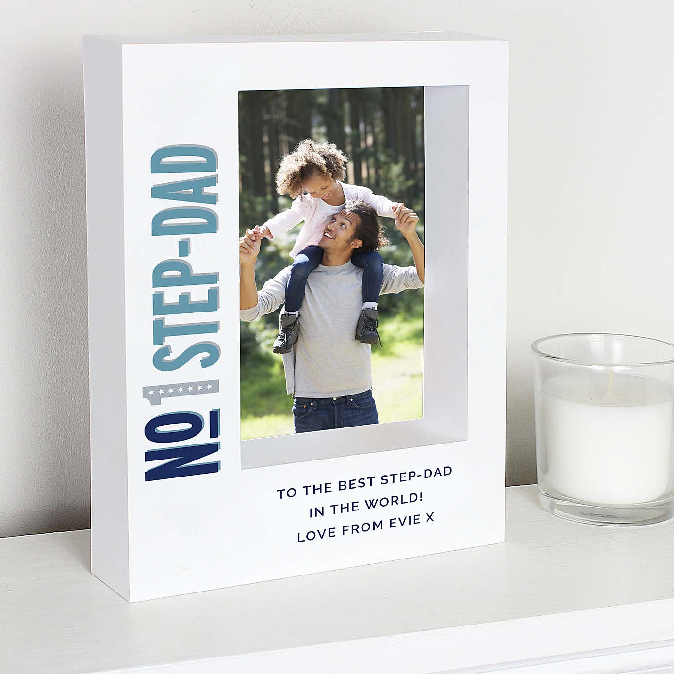 Personalised No.1 Box Photo Frame