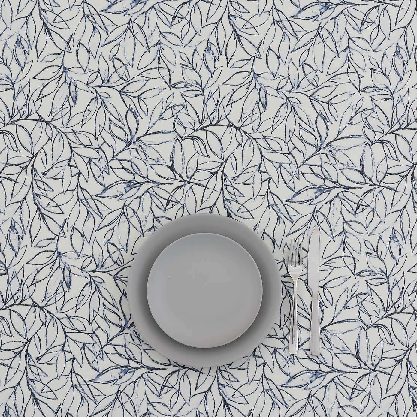 By the Metre Scattered Leaves PVC