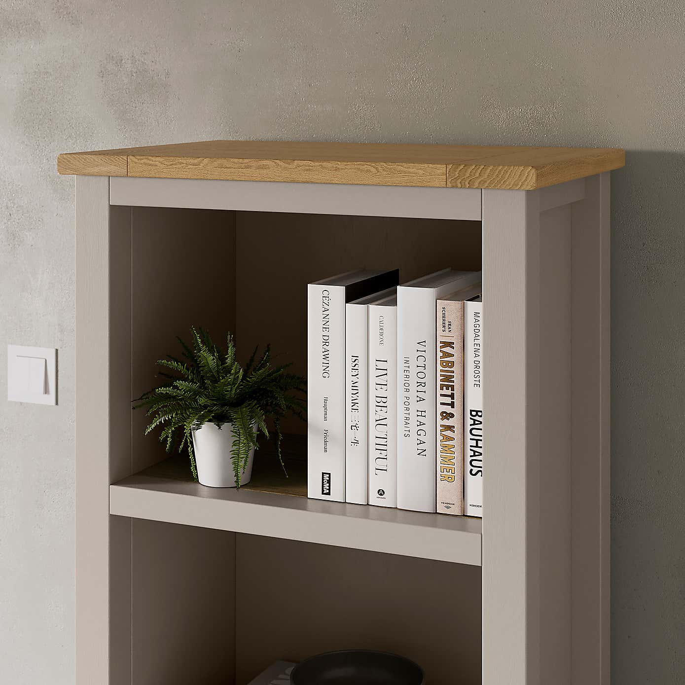 Olney Narrow Bookcase, Stone