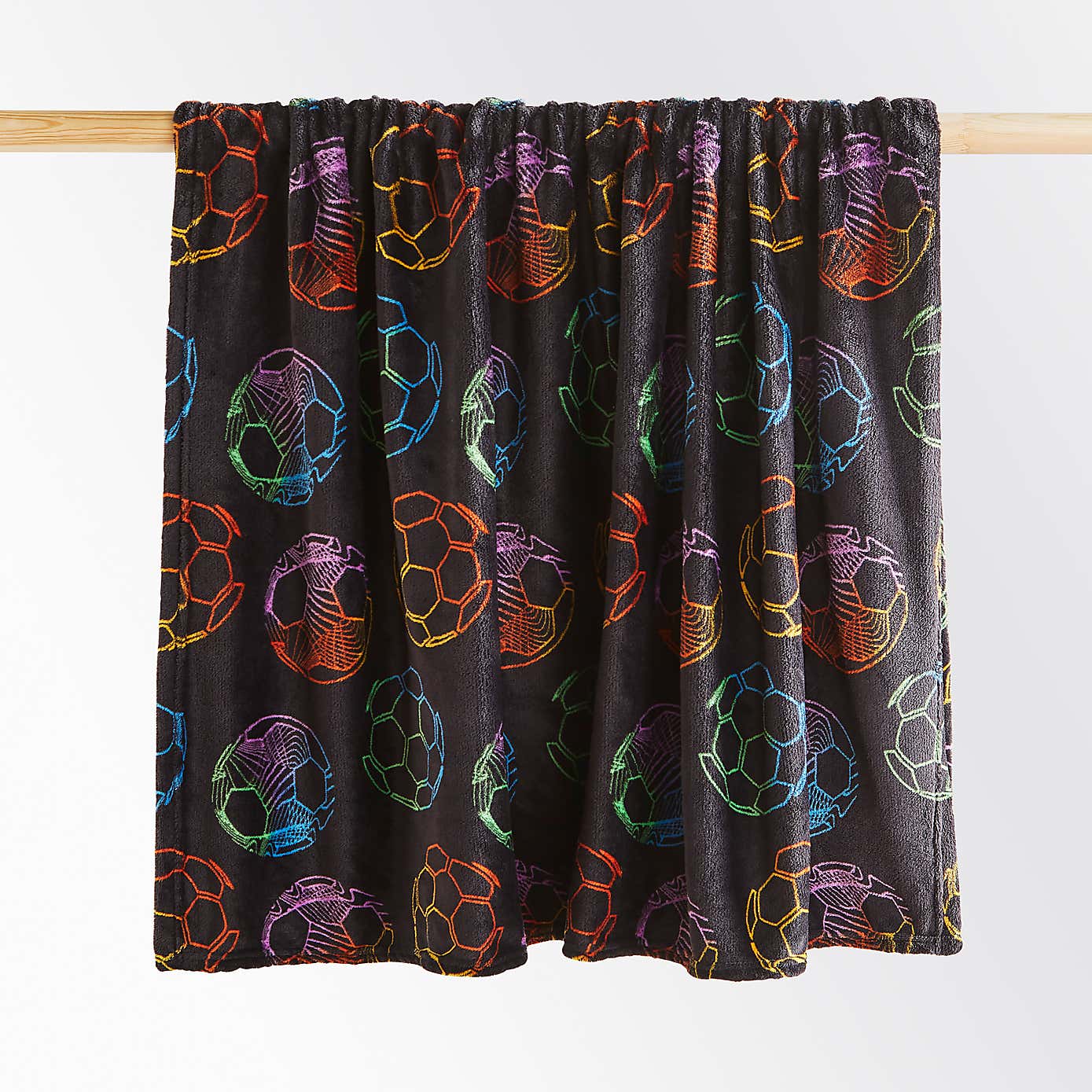 Bright Ombre Football Fleece Blanket