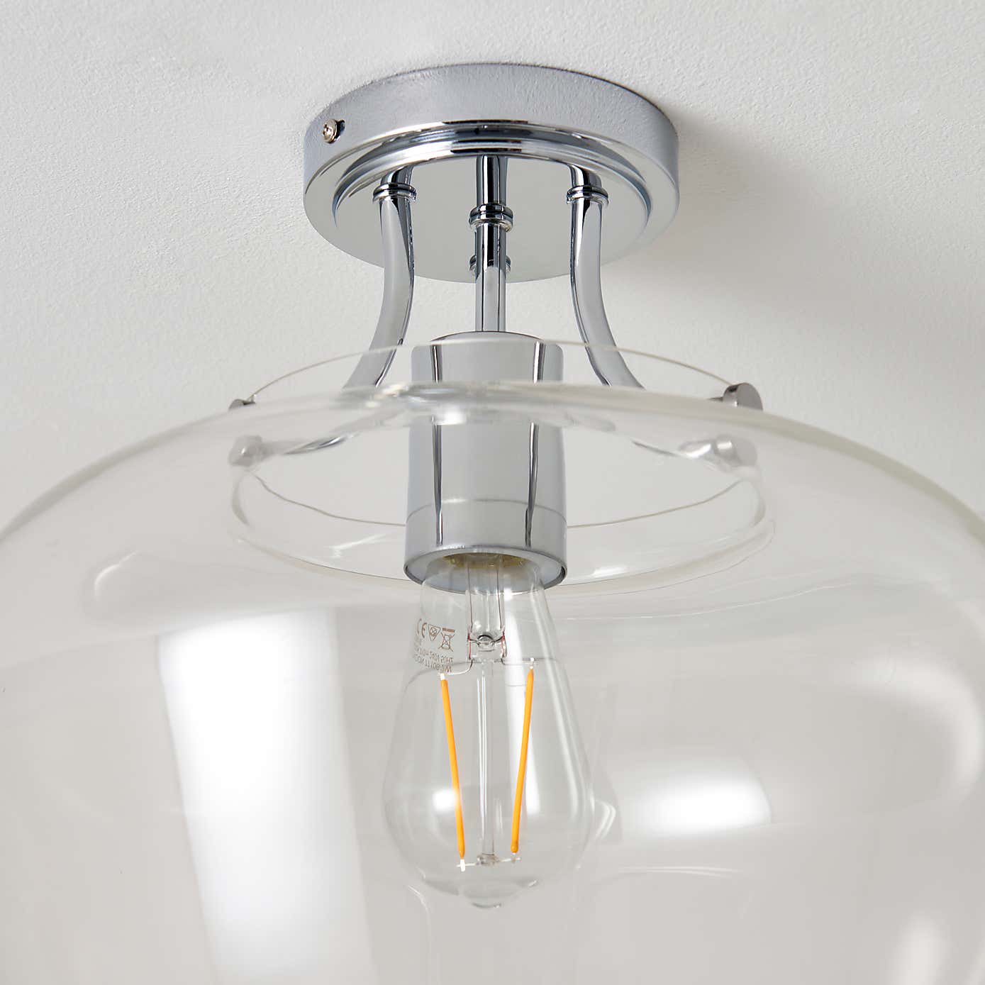 Hotel Lilier Bathroom 1 Light Flush Ceiling Fitting