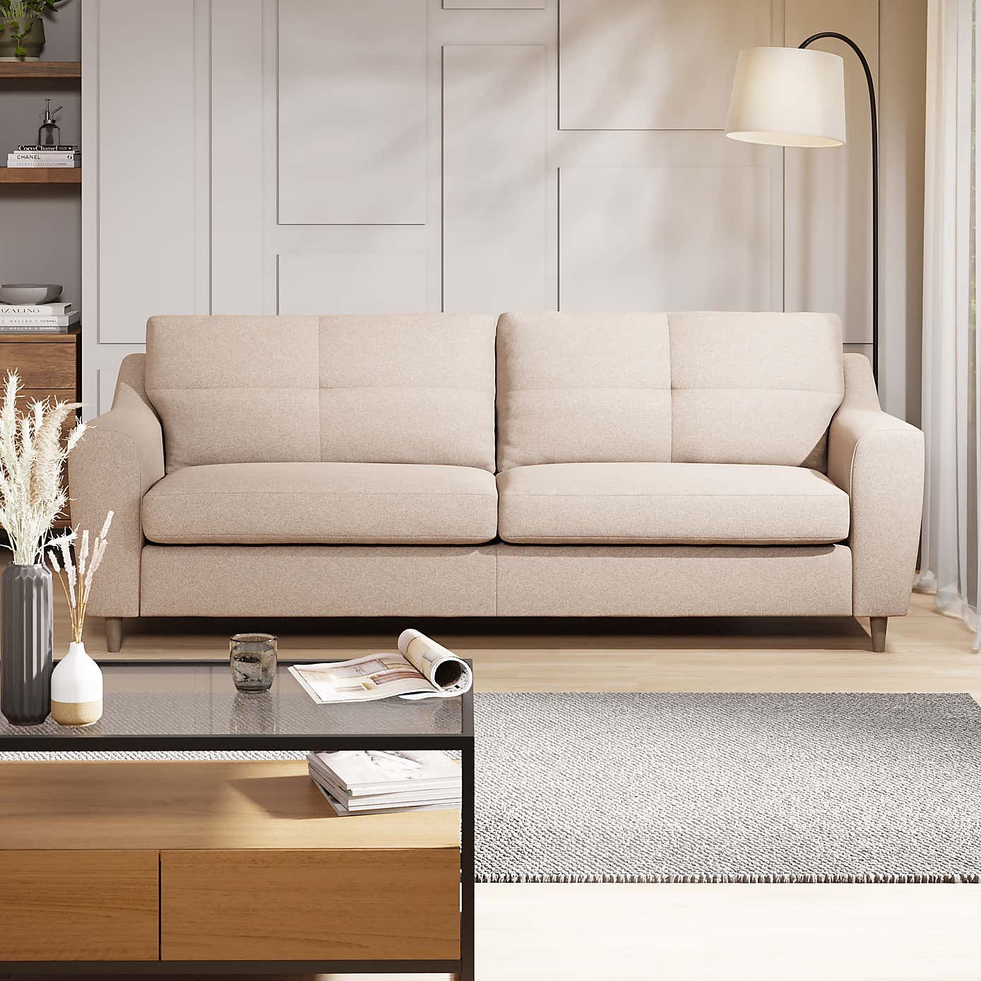 Baxter Textured Weave 4 Seater Sofa