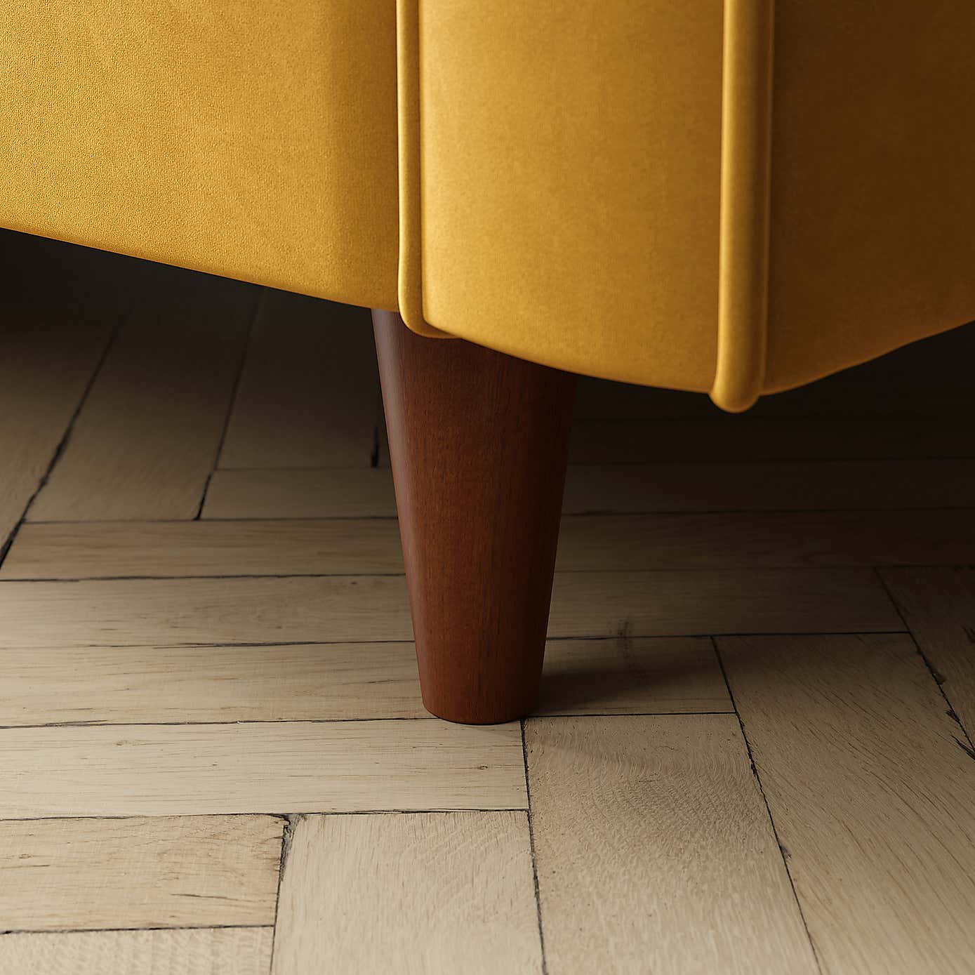 Zoe Plain Velvet 3 Seater Sofa