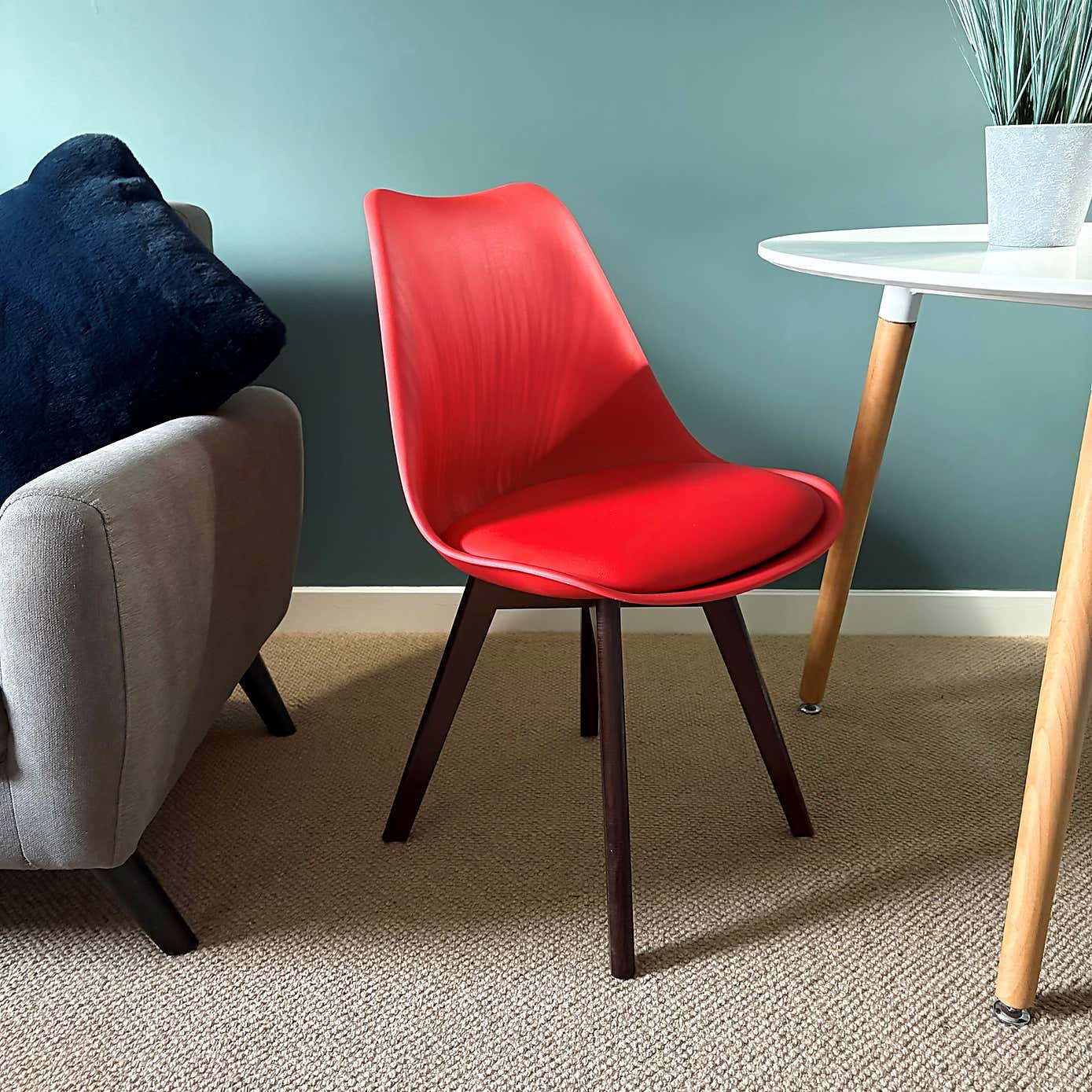 Fusion Living Soho Plastic Dining Chair with Squared Legs