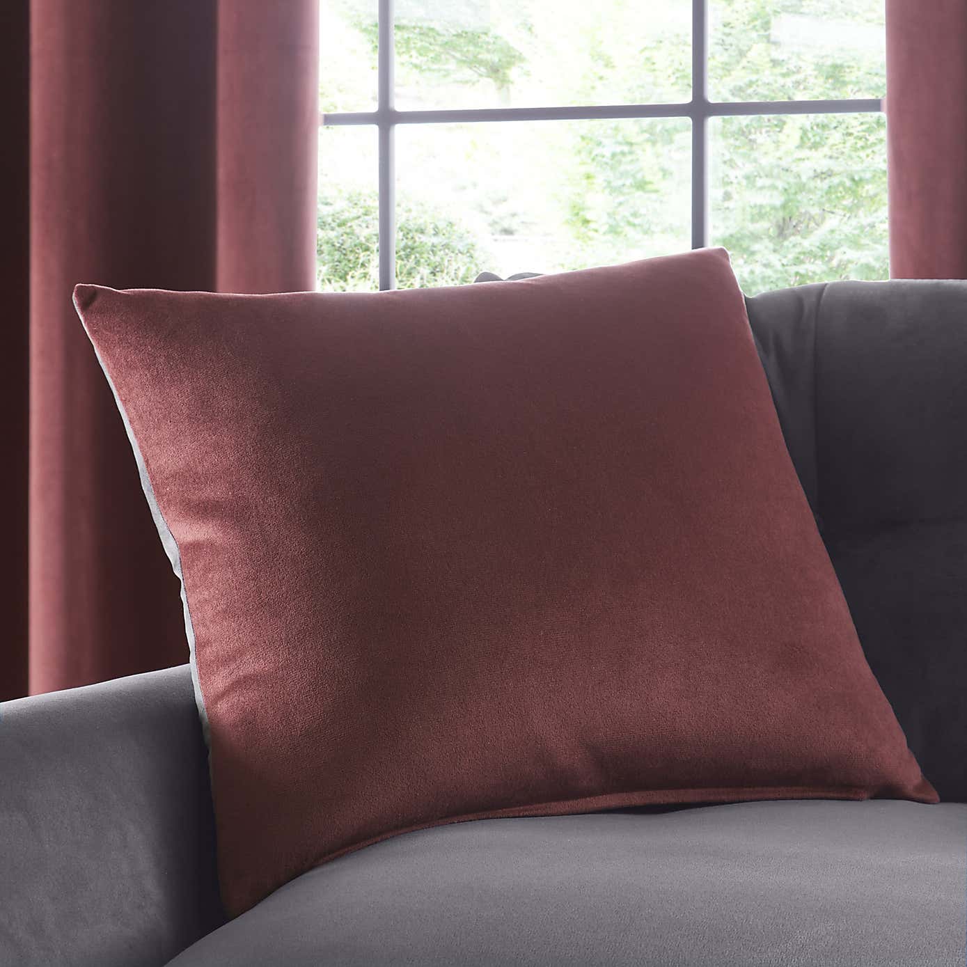 Reversible Velour Eyelet Curtains