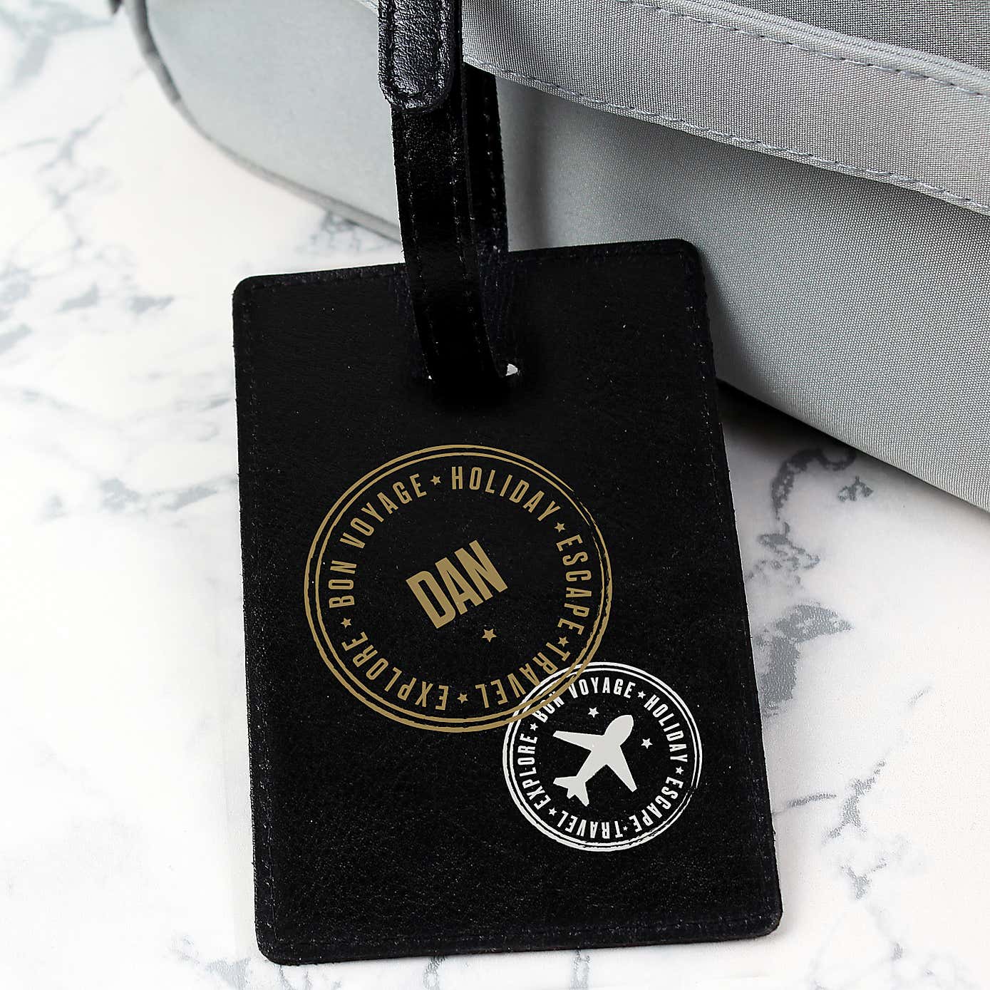 Personalised Stamped Luggage Tag