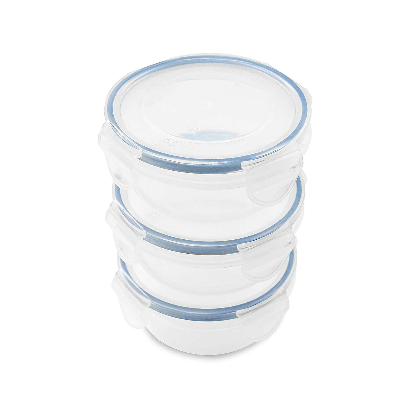 ADDIS Set of 3 Round 300ml Clip Tight Storage Containers