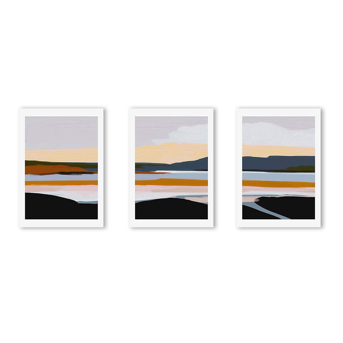 East End Prints Peaceful Calm of Evening Triptych Print Set by Ana Rut Bre