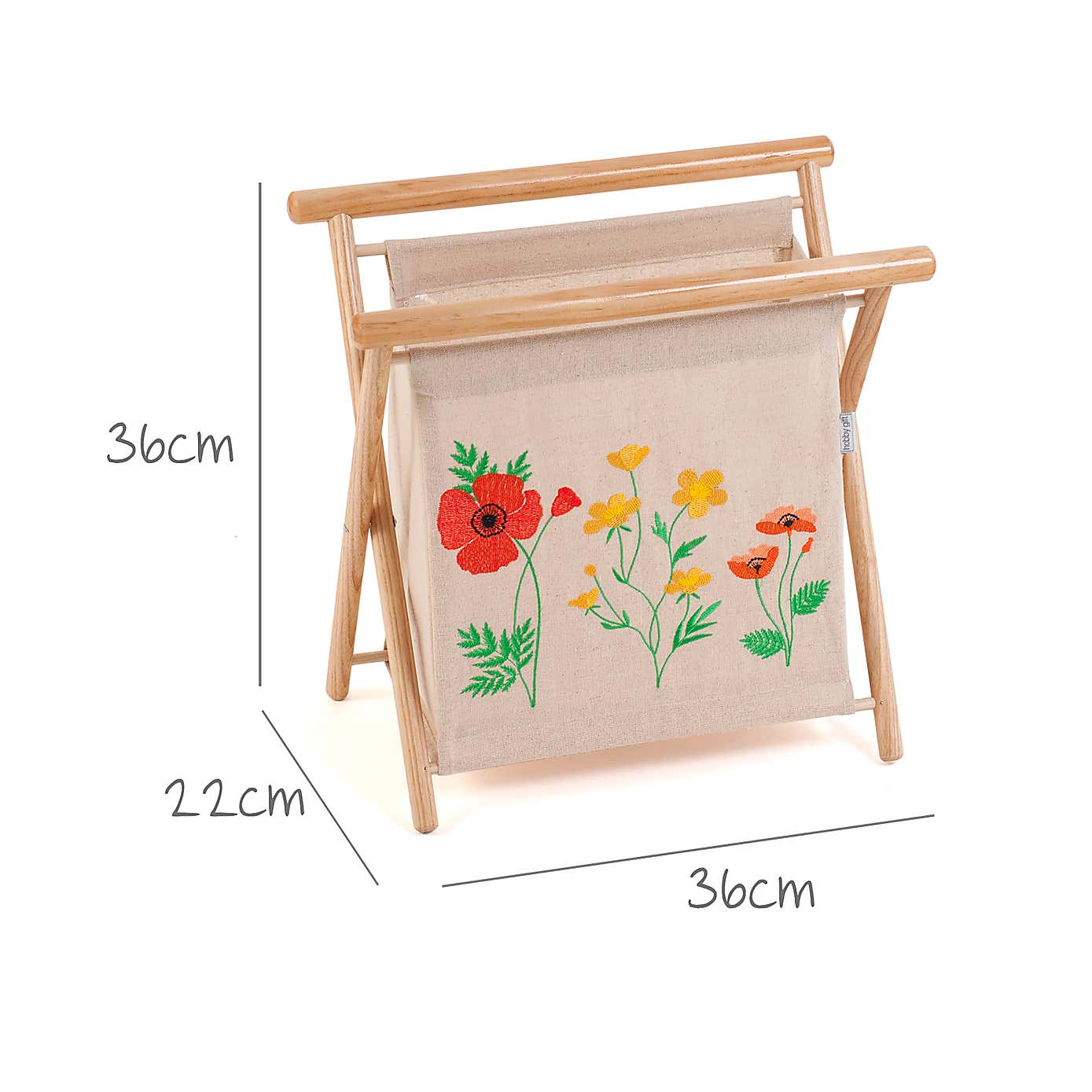 Wild Flowers Knitting Red Storage