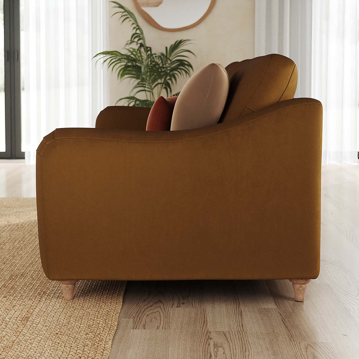 Hattie Matte Plush Velvet 2 Seater Sofa