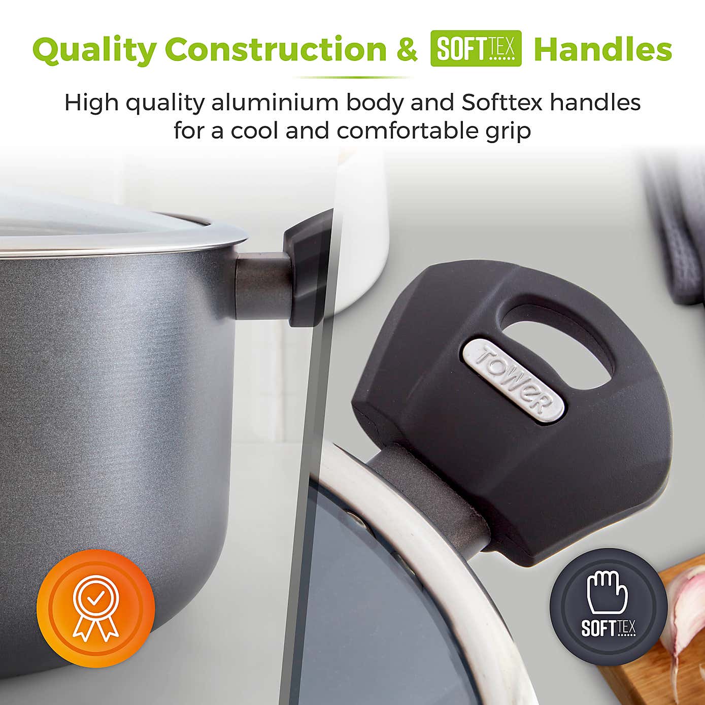 Tower Cerasure Non-Stick Aluminium Casserole Dish, 24cm