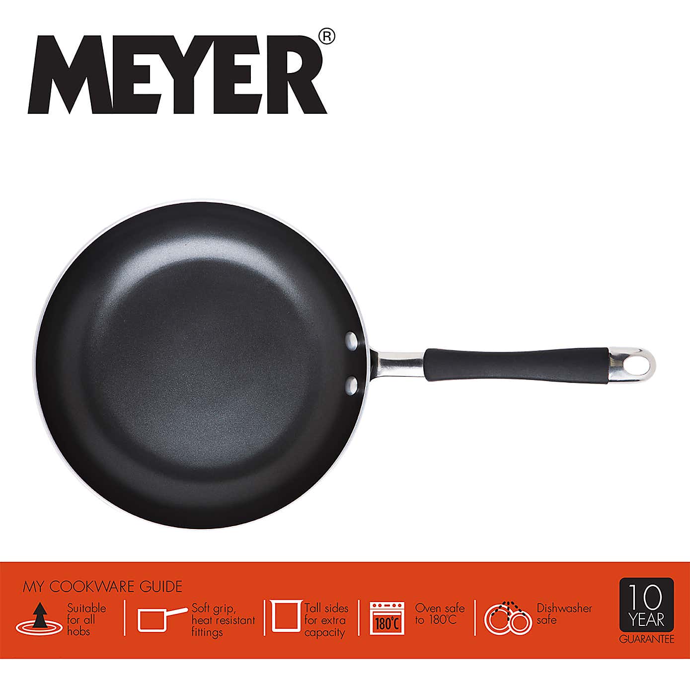 Meyer Non-Stick Induction Aluminium 2 Piece Frying Pan Set