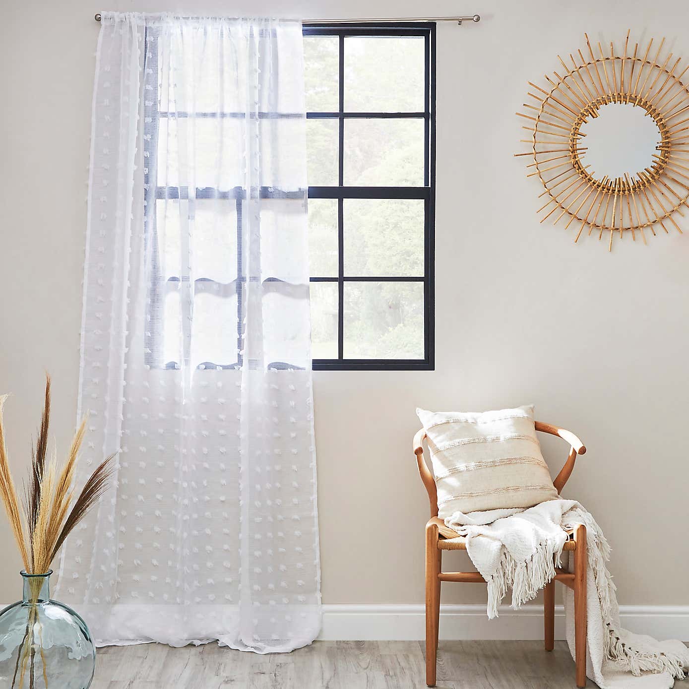 Tufted Slot Top Voile Panel