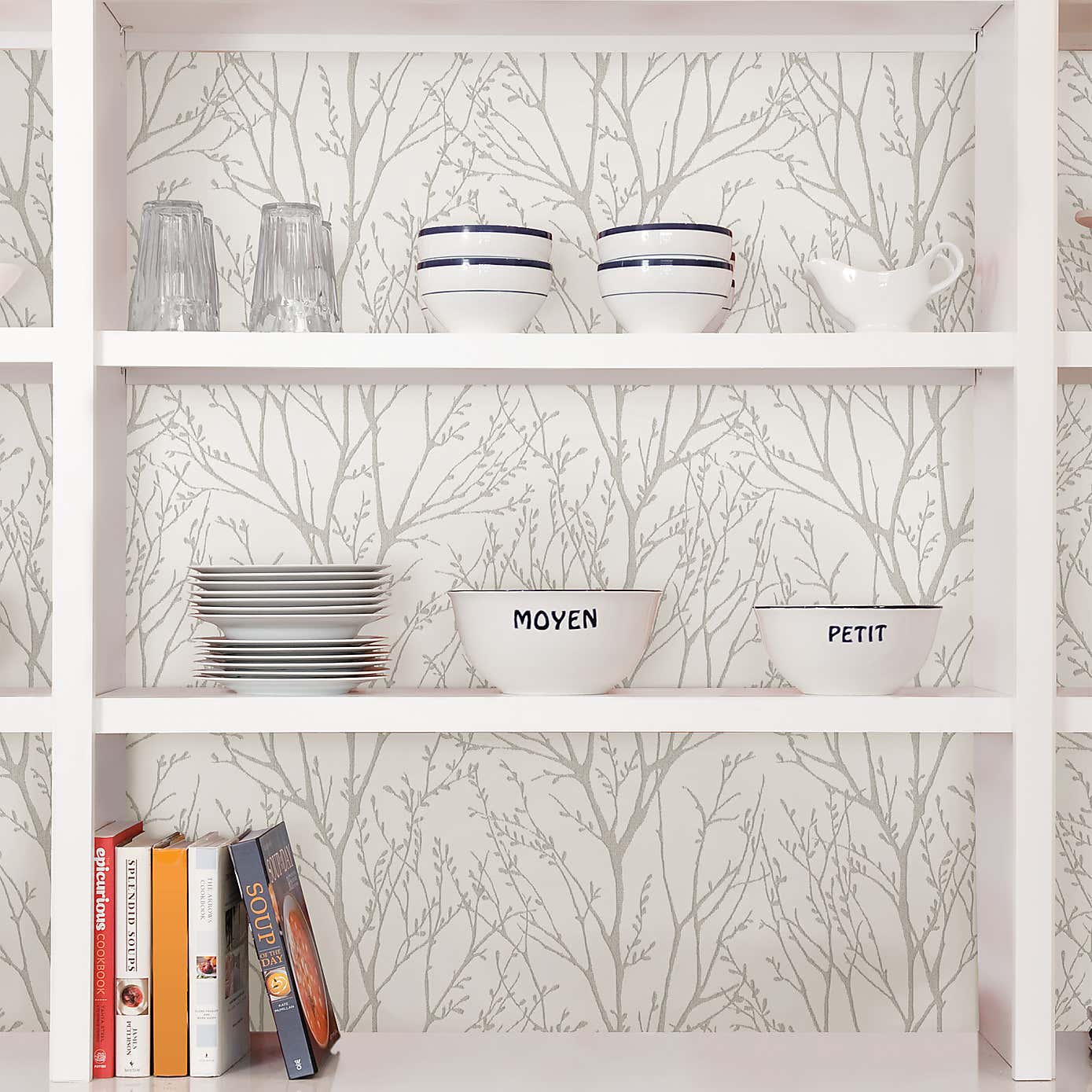 NuWallpaper Treetops Grey Self Adhesive Wallpaper