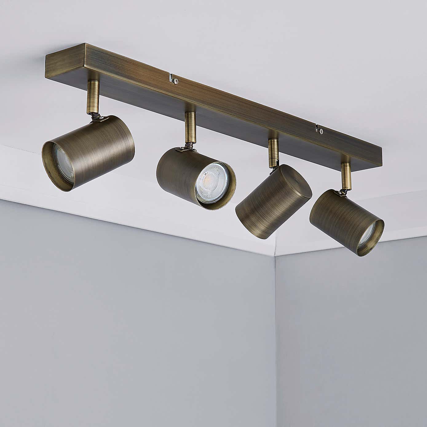 Newark 4 Light Antique Bronze Spotlight Bar