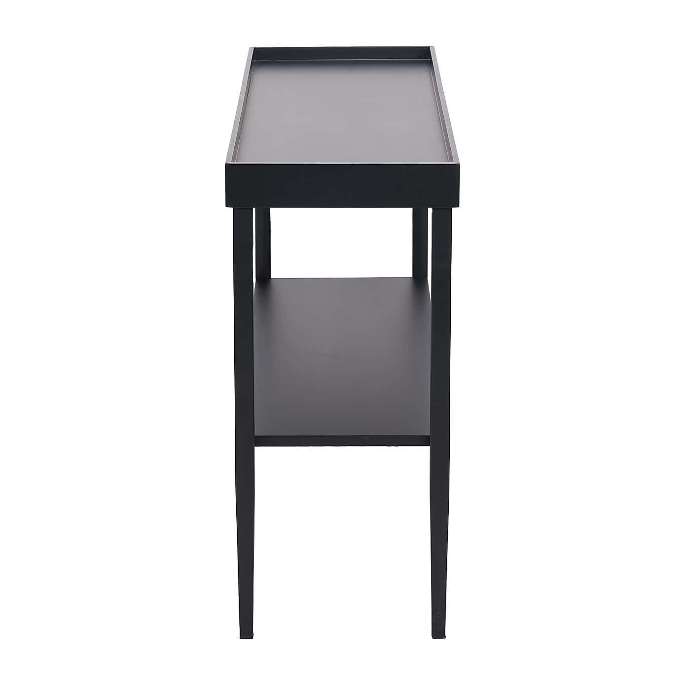 Marnie Console Table, Black Wood
