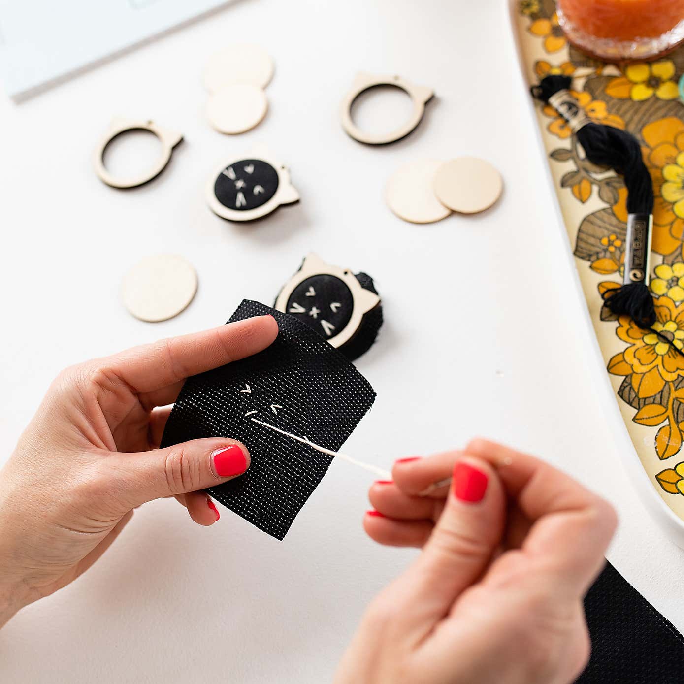 Cotton Clara Mini Cats Cross Stitch Kit