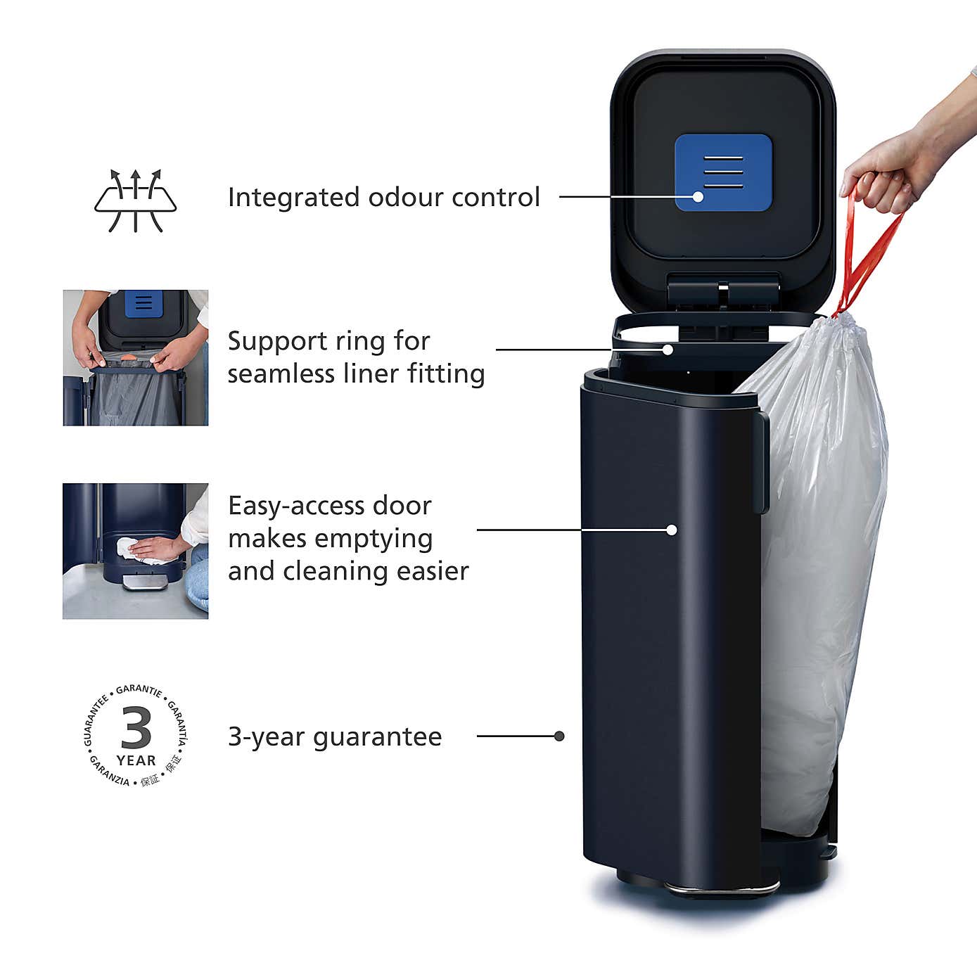 Joseph Joseph Midnight Blue 40L Porta Bin