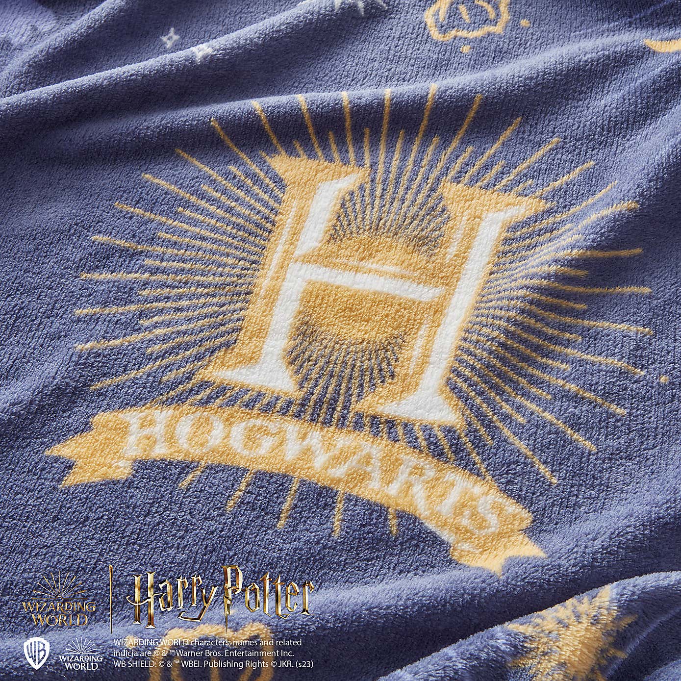 Harry Potter Hogwarts Navy Fleece Blanket