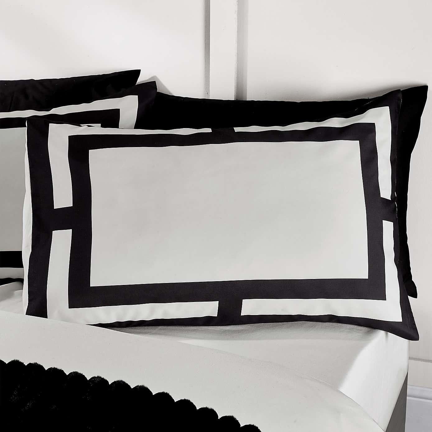 Catherine Lansfield So Soft Mono Panel Duvet Cover & Pillowcase Set