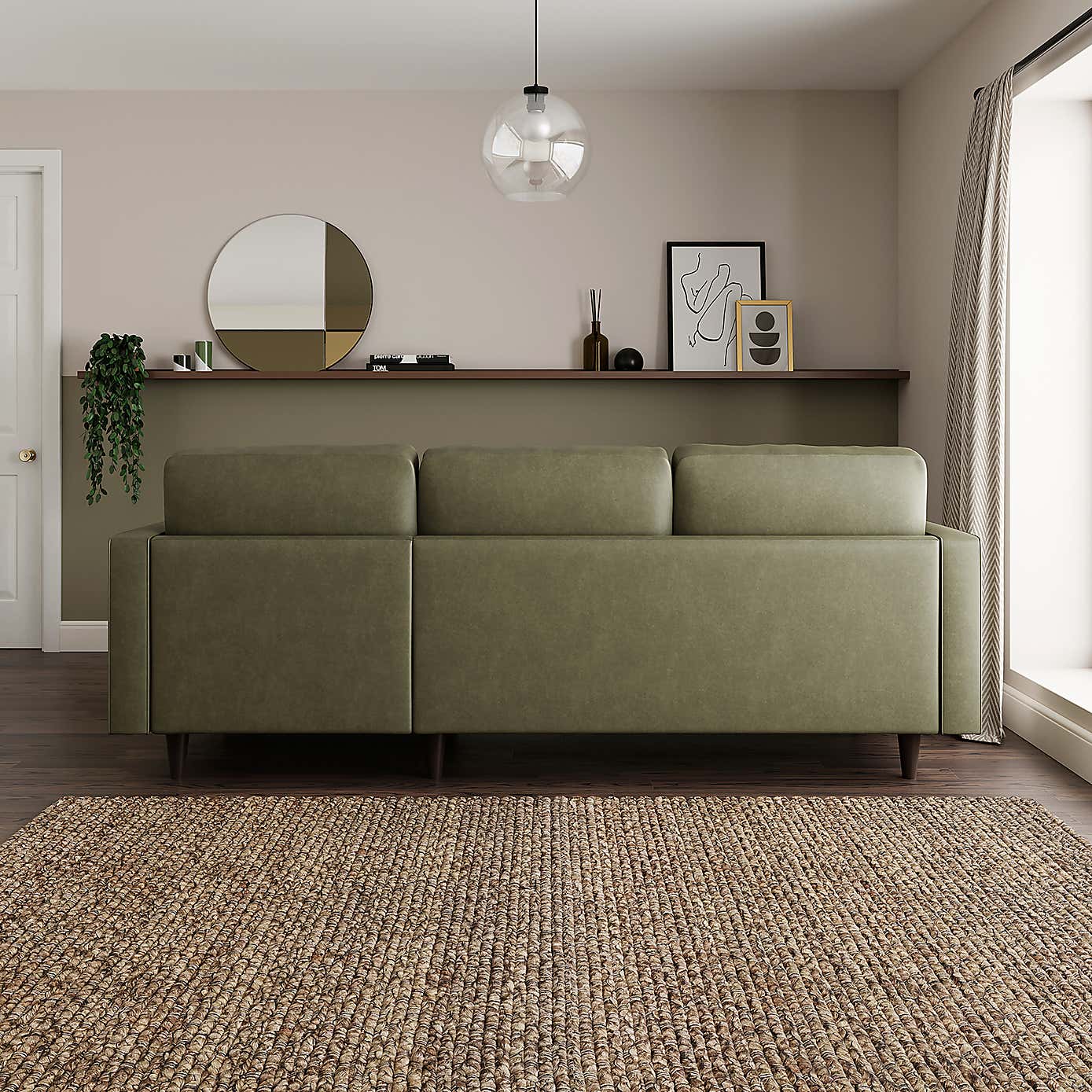 Zoe Faux Leather Left Hand Corner Sofa