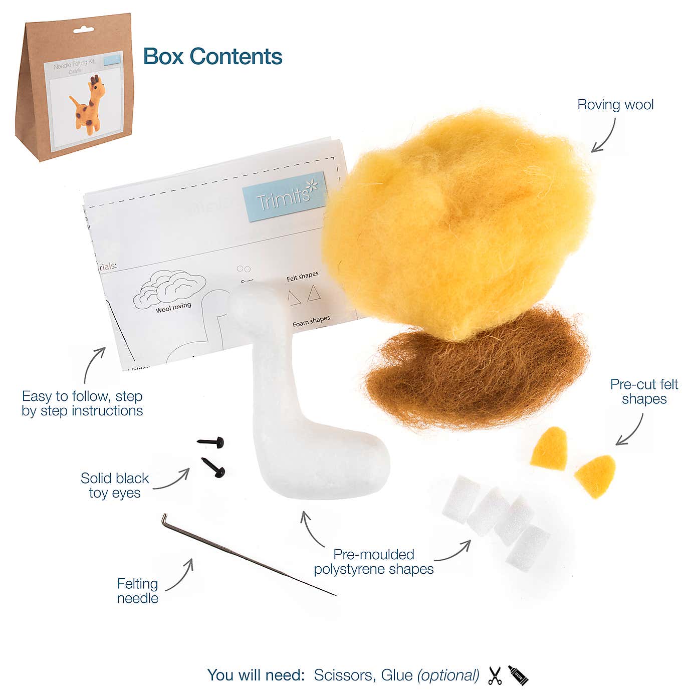 Needle Felting Kit Giraffe