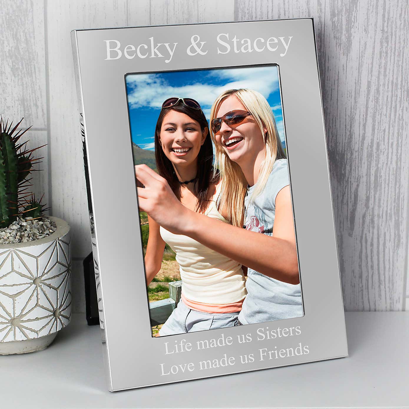 Personalised Silver Portrait Photo Frame