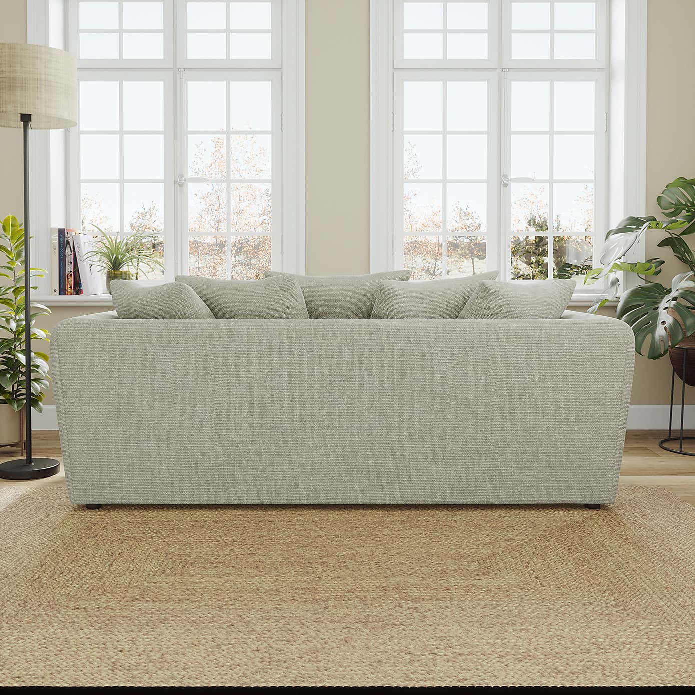 Blake Curved Arm Chunky Chenille 3 Seater Sofa