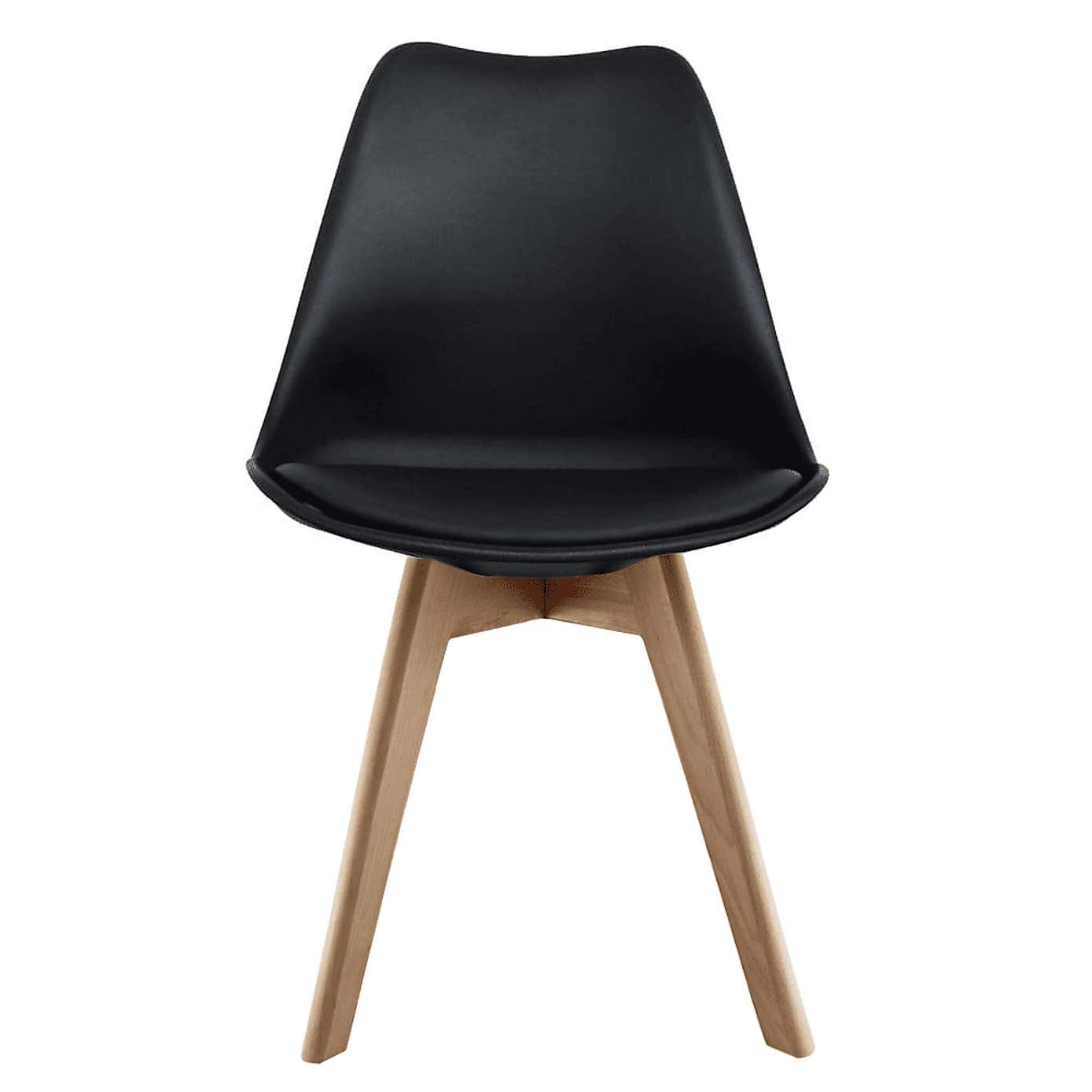 Fusion Living Soho Plastic Dining Chair with Squared Legs