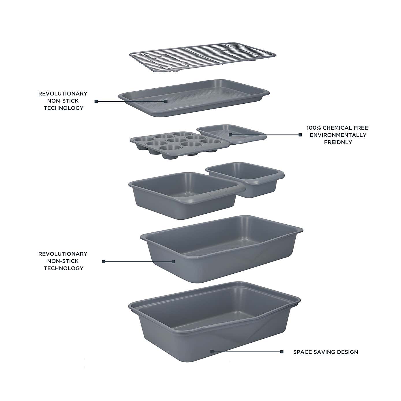 MasterClass Smart Ceramic Non Stick Large Baking Tray