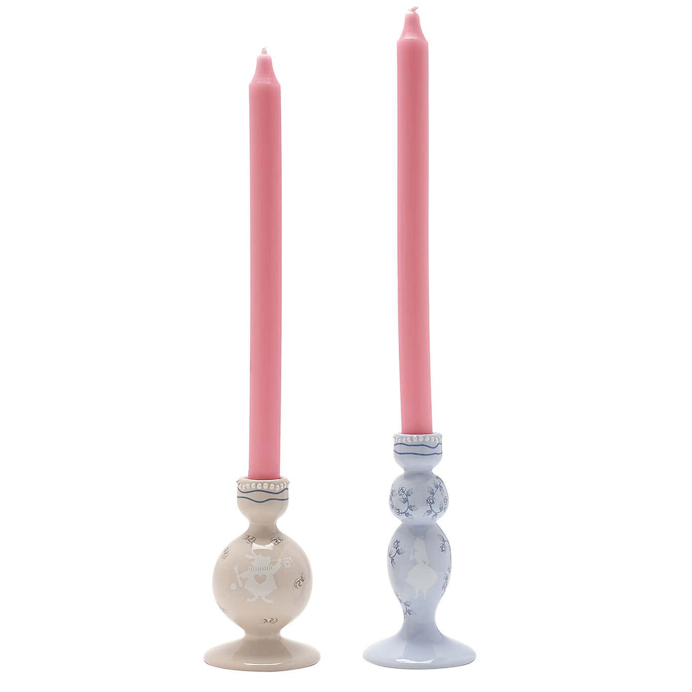 Set of 2 Alice in Wonderland Candlestick Holders