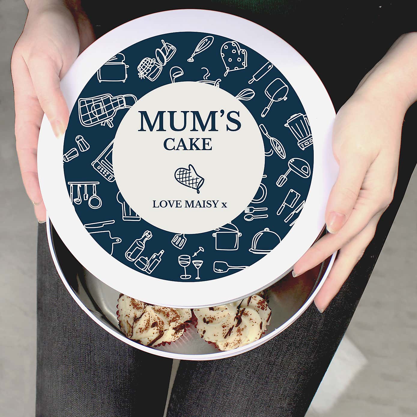 Personalised Icons Cake Tin
