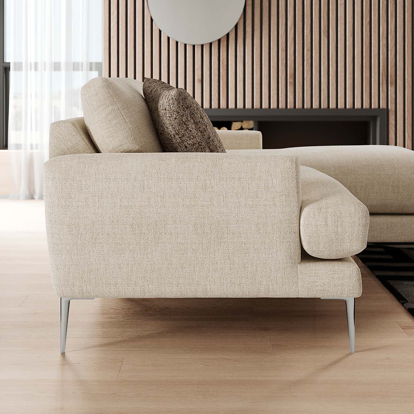 Lawson Chunky Tonal Weave Corner Chaise Sofa