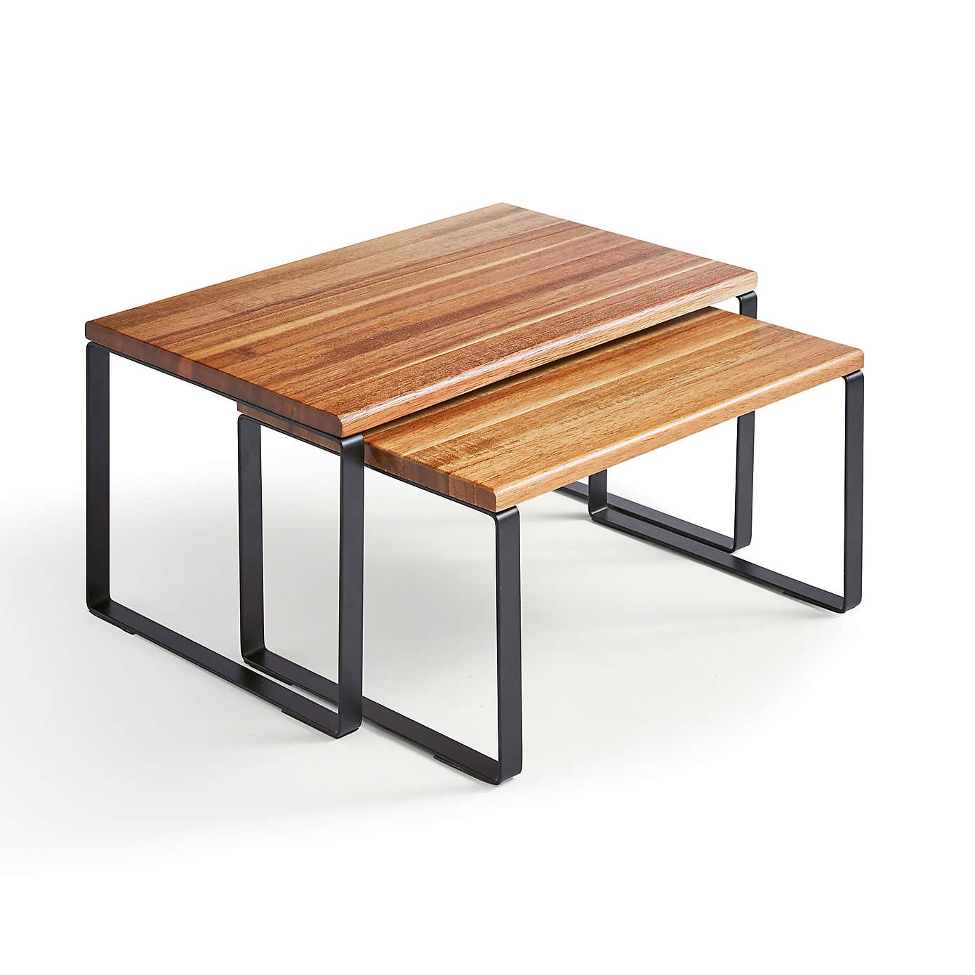 Acacia Black 2 Piece Stackable Storage Rack