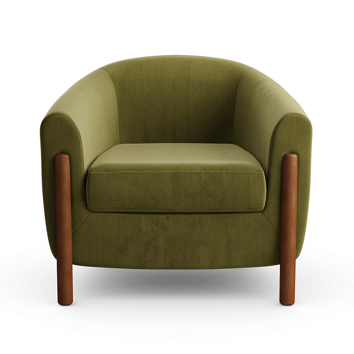 Polly Velvet Wooden Arm Tub Chair