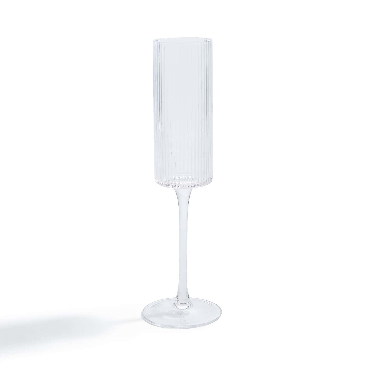 Clear Ribbed Flute