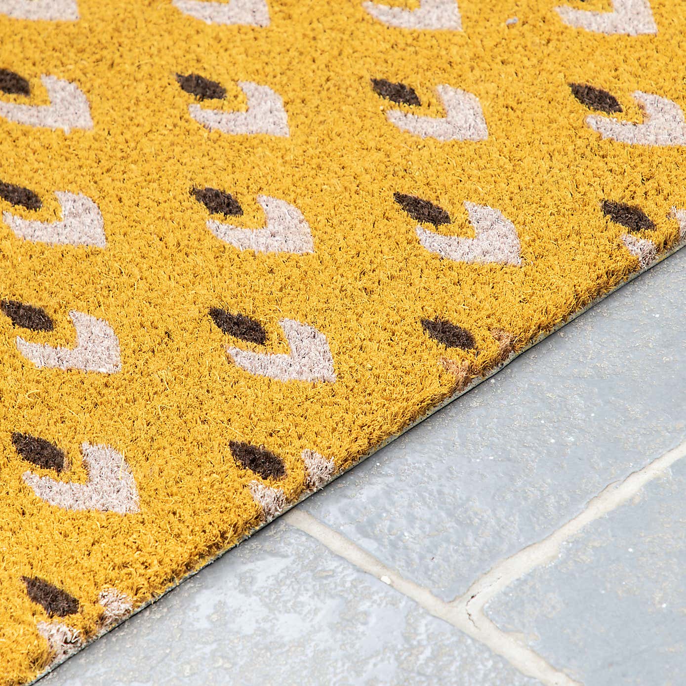 Cedar & Sage Geo Design Coir Doormat