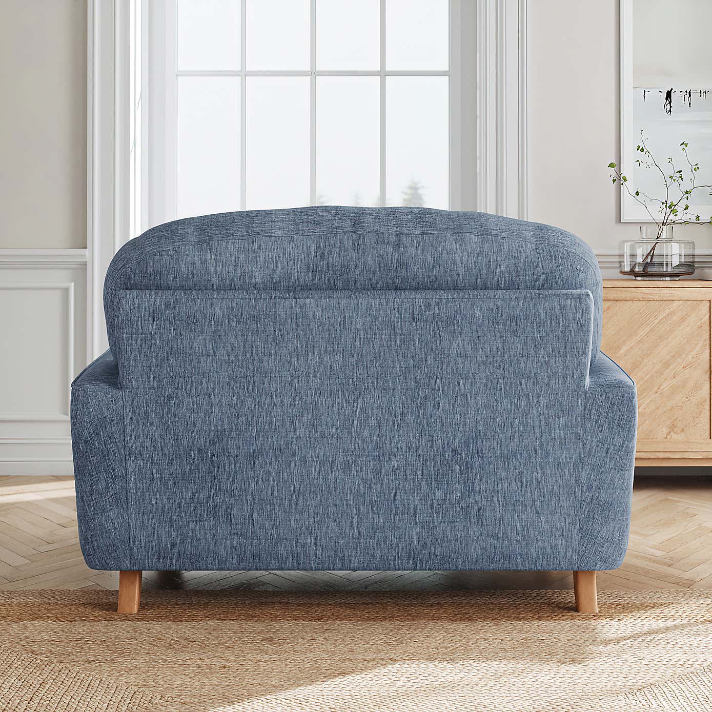 Martha Faux Linen Snuggle Chair