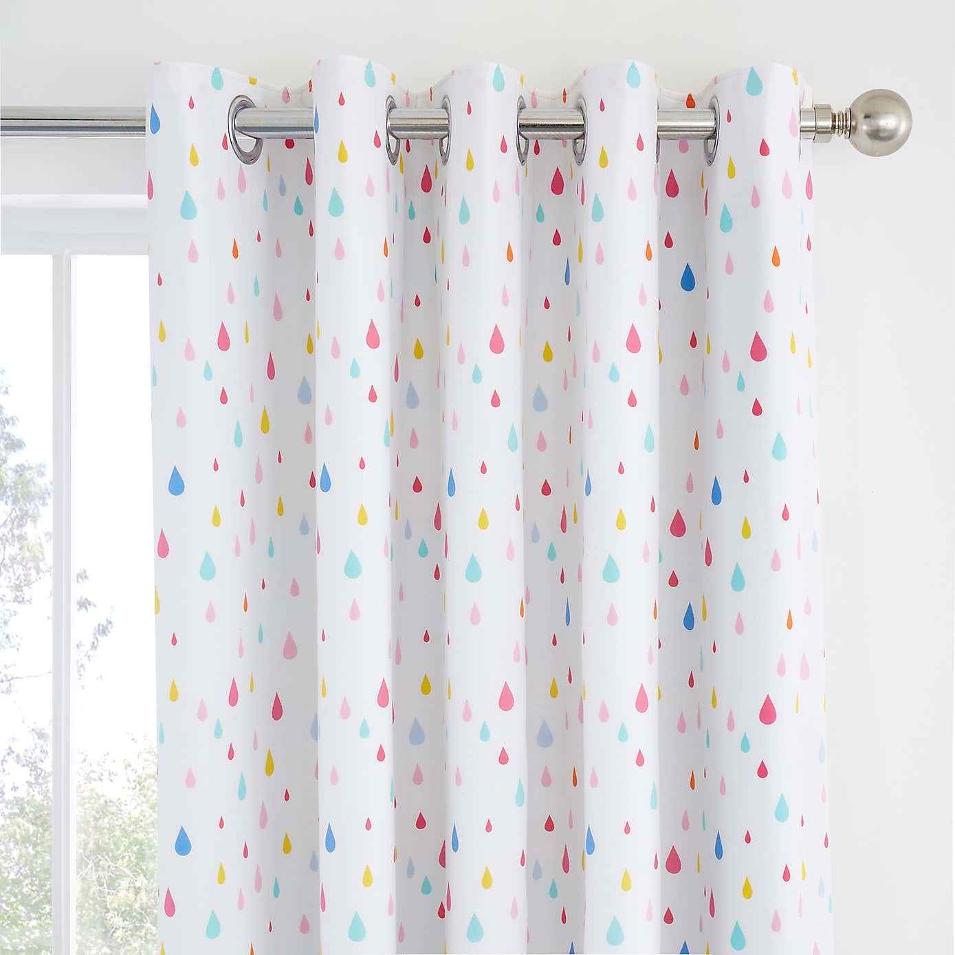 Elements Rainbow Cotton Blackout Eyelet Curtains