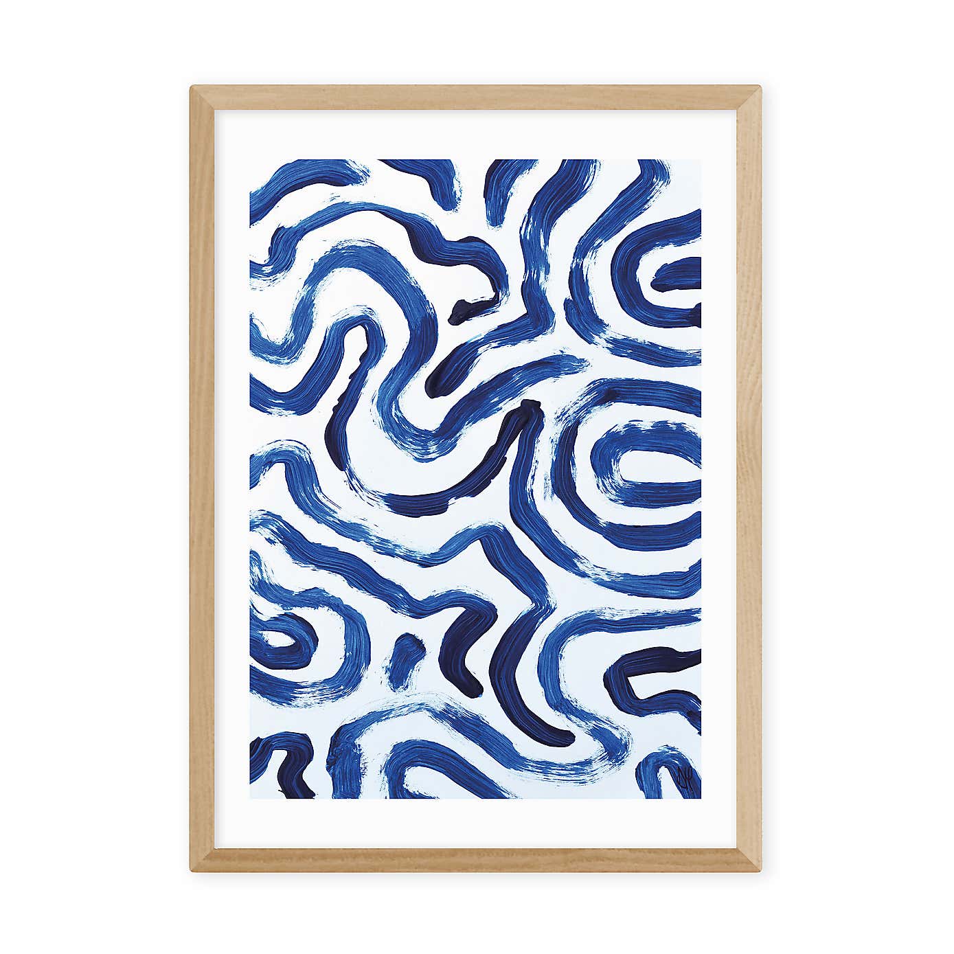 East End Prints Blue Minimal by Dan Hobday Print