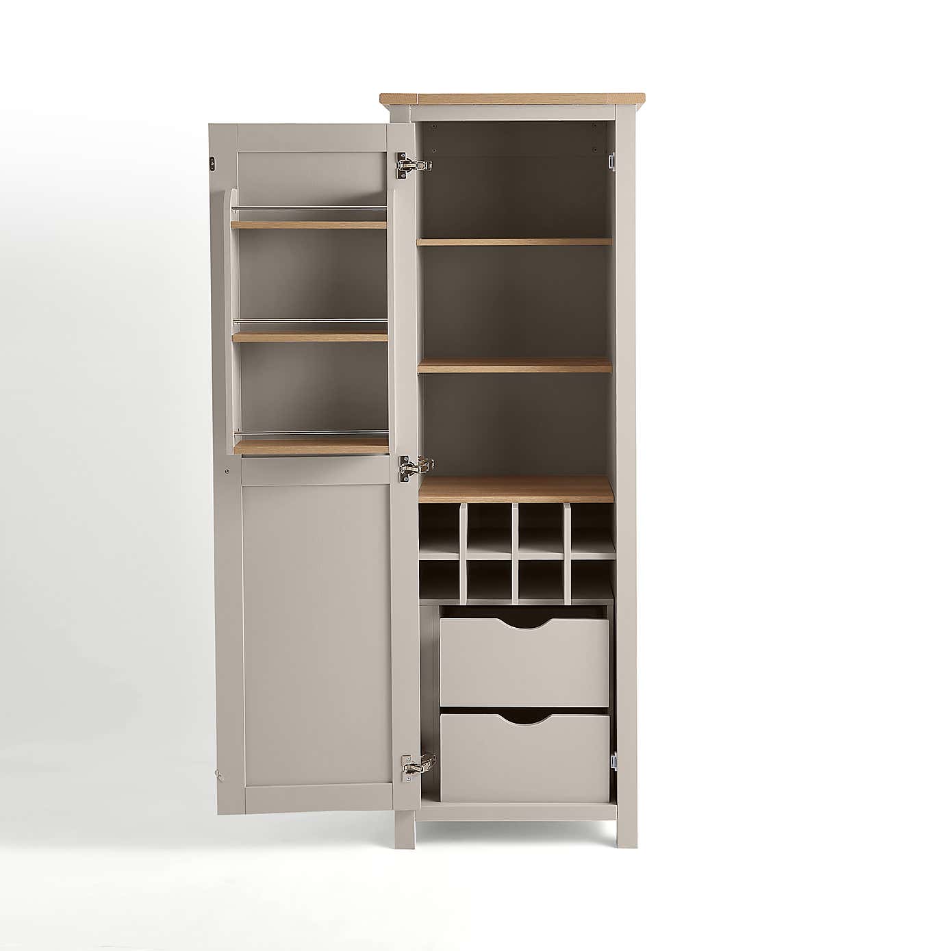 Olney Single Kitchen Larder Unit, Stone