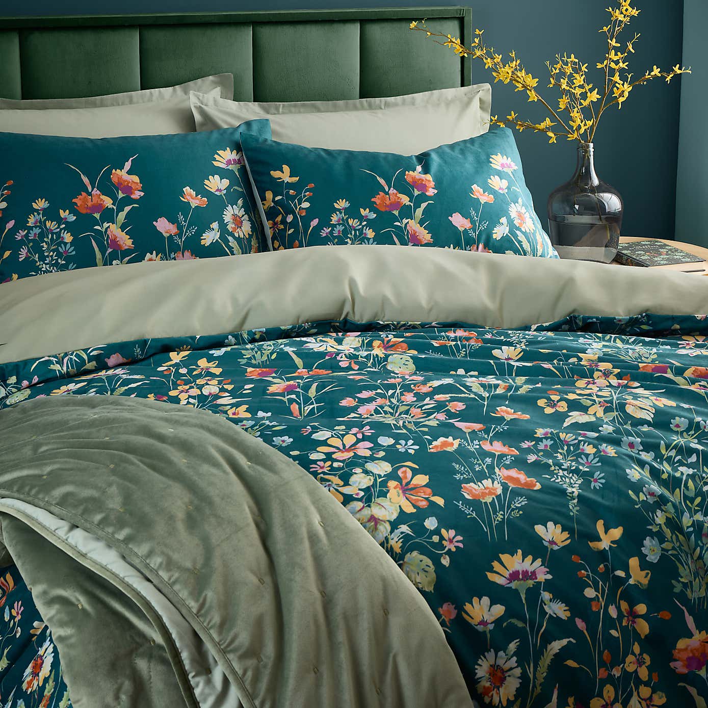 Watercolour Floral Duvet Cover & Pillowcase Set