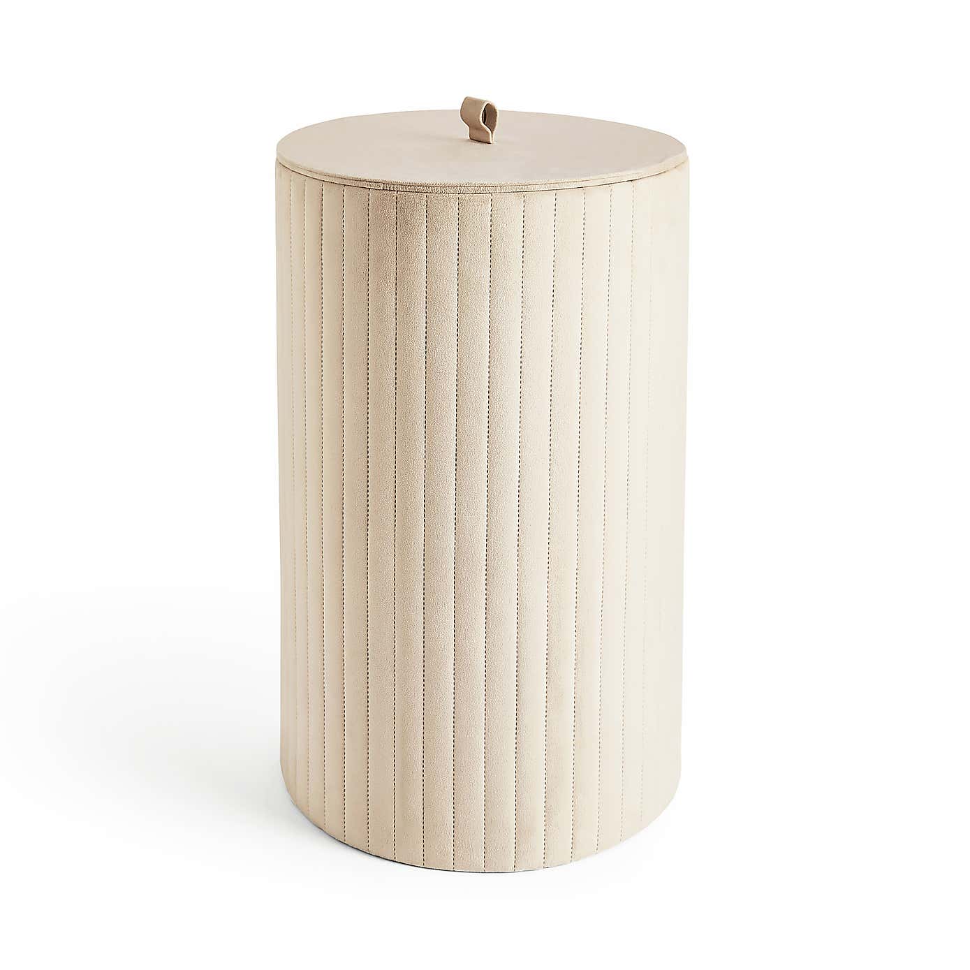 Modern Luxe Ribbed Laundry Basket