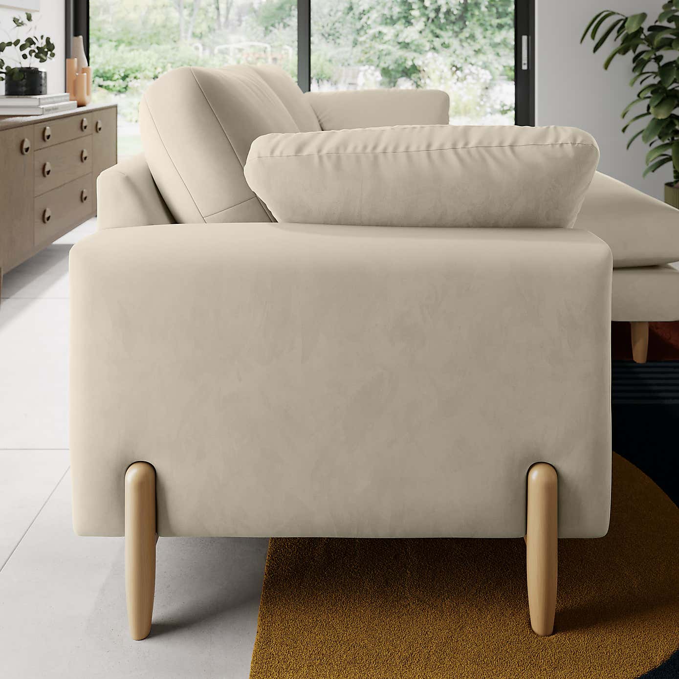 Apollo Vintage Velvet Corner Chaise Sofa