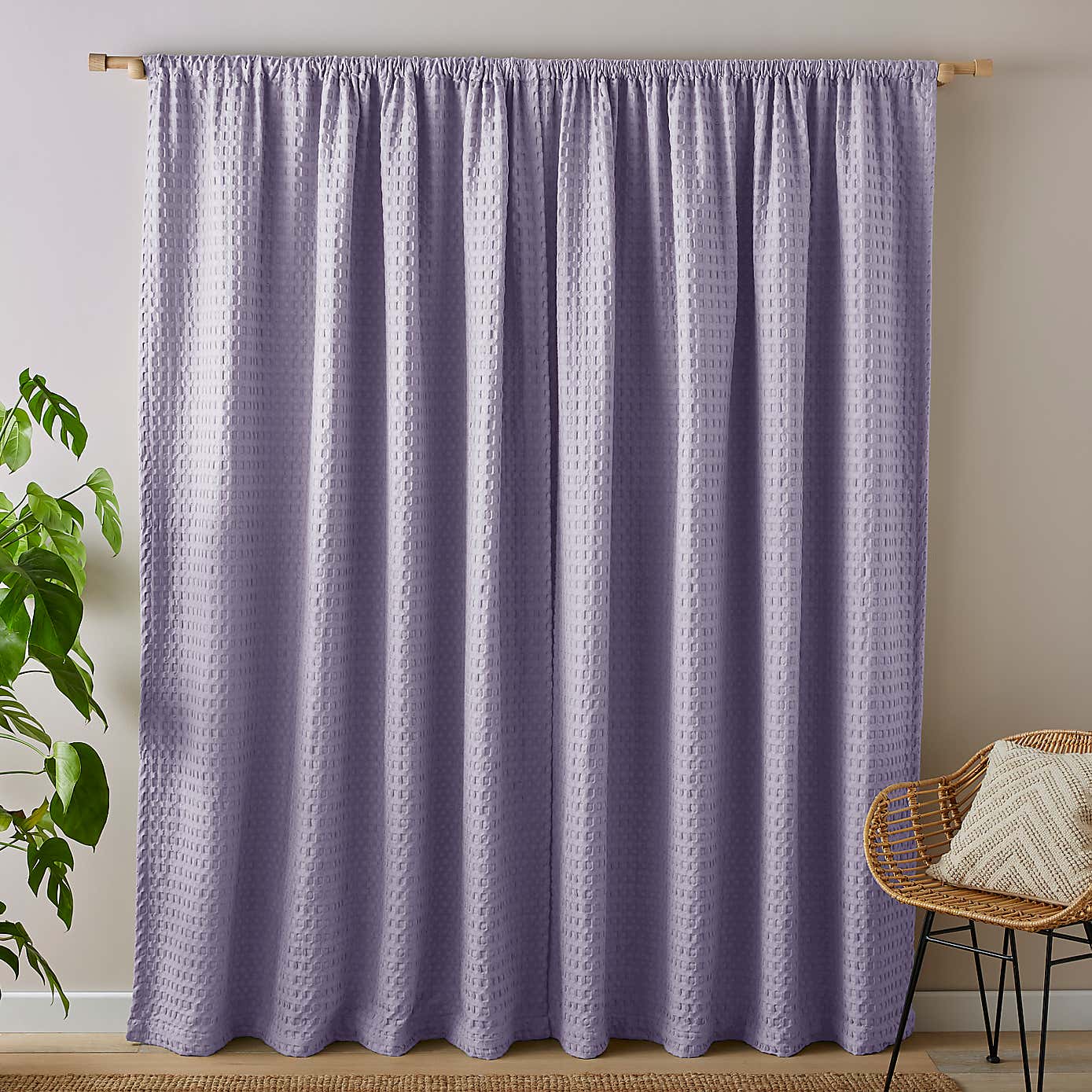 Emerson Waffle Slot Top Curtains