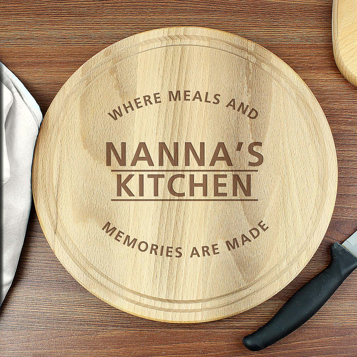 Personalised Meals and Memories Wooden Chopping Board