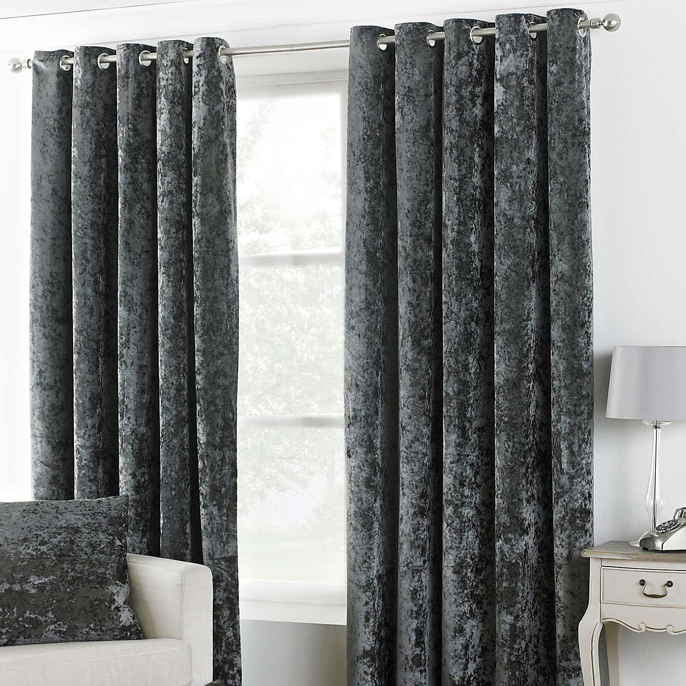 Verona Velvet Eyelet Curtains