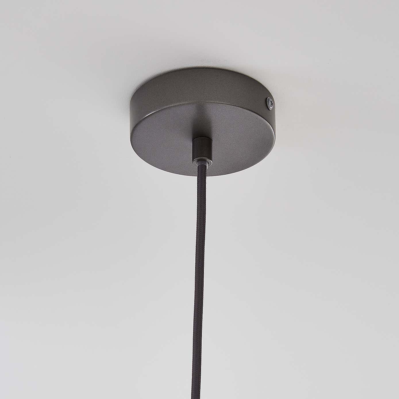 Alexis DimpIed Glass 1 Light Pendant Ceiling Fitting