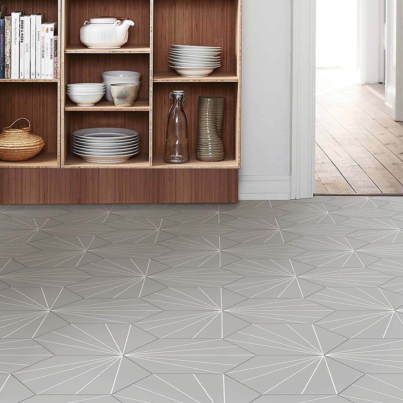 Vers Self Adhesive Hexagon Floor Tiles